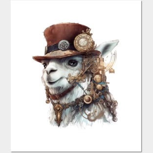 Steampunk Alpaca Posters and Art